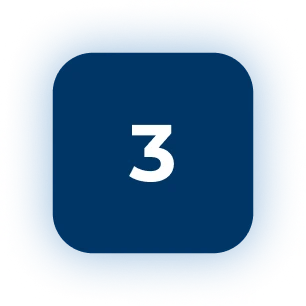 Dark background, number three displayed