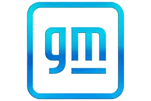 The blue GM logo representing General Motors.